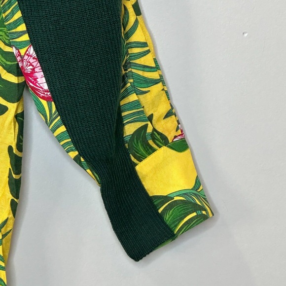 Sandrine Rose Tropical Wool Mixed Media Hawaiian Sweater Oversized Women S NWT - Picture 4 of 11